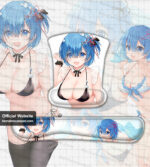 Re Zero Rem Mousepad With Wrist Rest