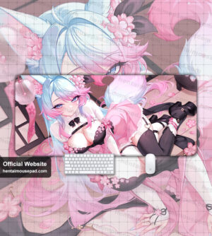 Silver VTuber Gaming Mousepad